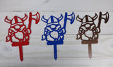 Viking Garden Gnome with Axe - Metal Garden Art