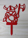 Viking Garden Gnome with Axe - Metal Garden Art
