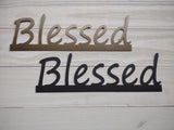 Blessed Metal Word Sign - 17.25" x 5.5"