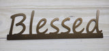 Blessed Metal Word Sign - 17.25" x 5.5"