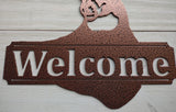 Buck - Welcome - Metal Wall Sign - Home and Cabin Decor