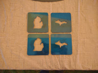 INTREPID DYNAMICS AND DESIGN Steel Coasters, Set of 4, Square Shaped, Variety Of Designs