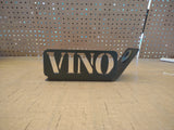 INTREPID DYNAMICS AND DESIGN, Decorative, Single Tabletop Wine Bottle Holder, Rack, Display - VINO Word Design