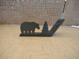 INTREPID DYNAMICS AND DESIGN, Decorative, Single Tabletop Wine Bottle Holder, Rack, Display - Bear Art Design