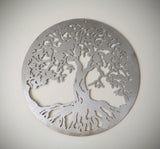 Tree Of Life Round Metal Art - Living Room Decor - Office Decor