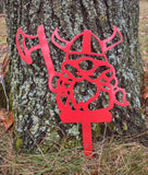 Viking Garden Gnome with Axe - Metal Garden Art