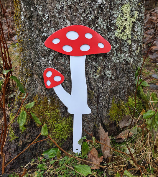 Metal Mushroom Garden Art