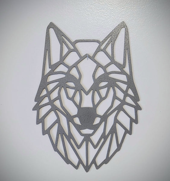 Geometric Wolf Head - Metal Wall Art - Modern Decor