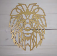 Geometric Lion Head Wall Art