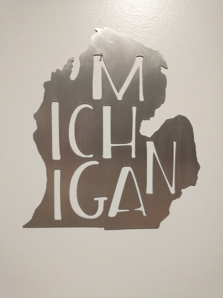 Aluminum State Shape Sign - Michigan