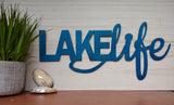 Lake Life Metal Word Sign - Wall Art