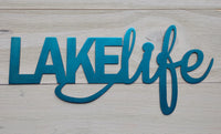 Lake Life Metal Word Sign - Wall Art